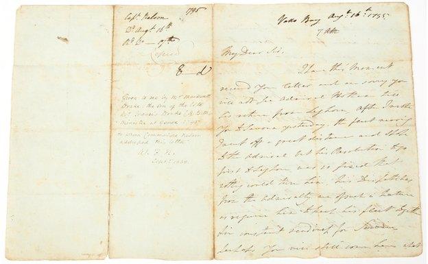 Letter written by Lord Nelson