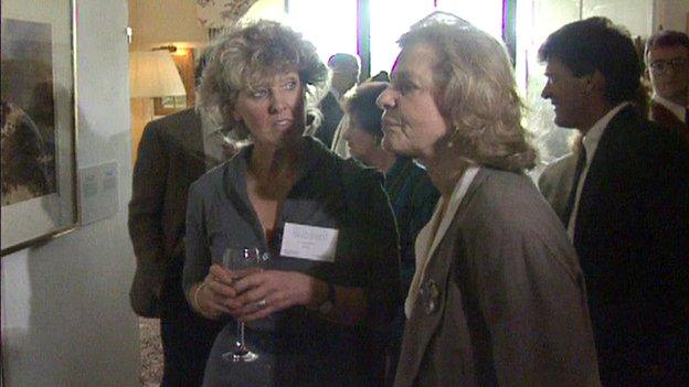 Lauren Bacall in Powys in 1991