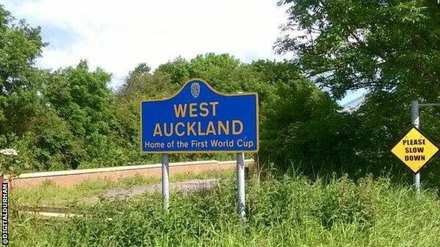 West Auckland sign