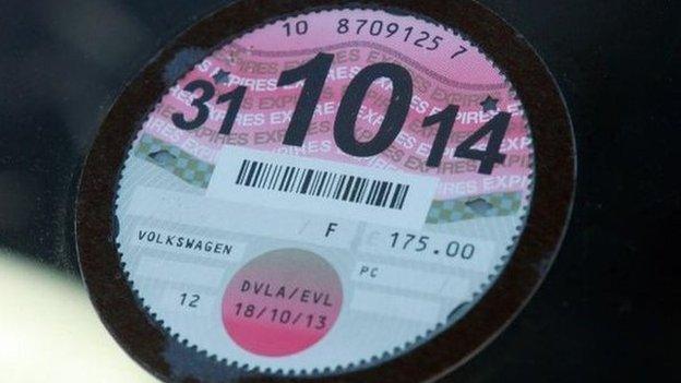 Car tax disc