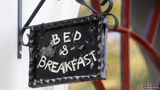 Bed and Breakfast sign