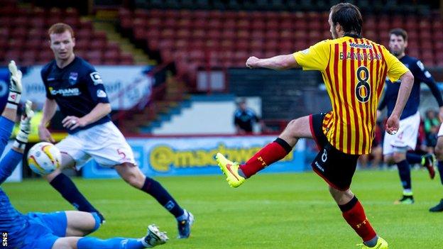 Stuart Bannigan scores for Partick Thistle against Ross County