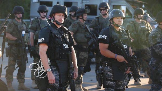 Police in Ferguson