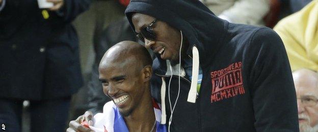 Mo Farah and Usain Bolt