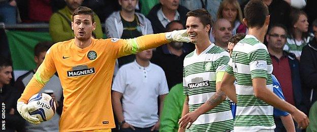 Craig Gordon enjoyed an assured league debut for Celtic