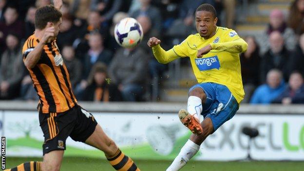 Loic Remy in action for Newcastle against Hull