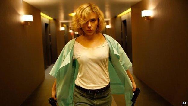 Scarlett Johansson in a scene from Lucy.