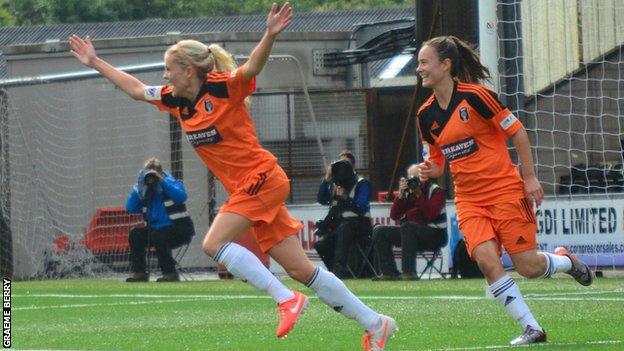 Glasgow City players celebrating