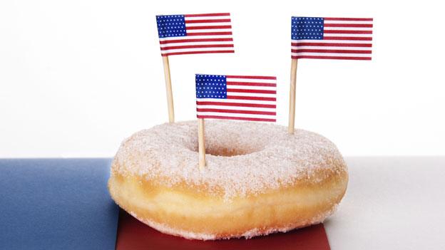 Donut with flags