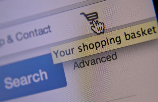 shopping basket icon on desktop