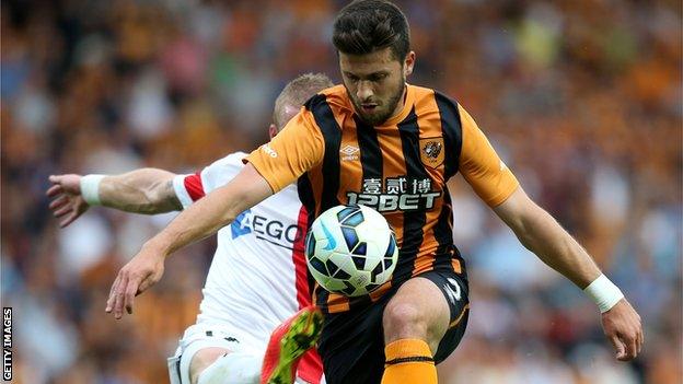 Shane Long was involved in Hull City's Europa League third qualifying round tie against AS Trencin