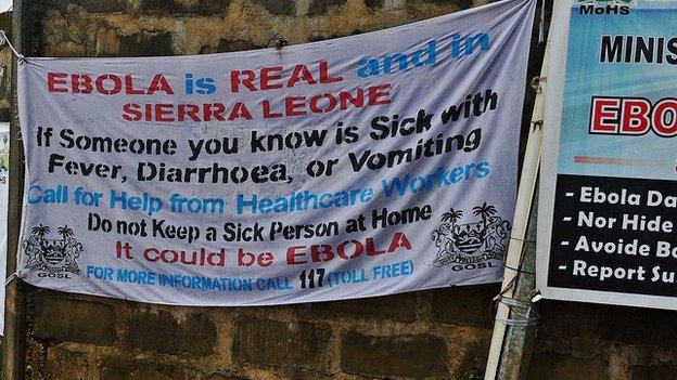 Ebola sign in Sierra Leone