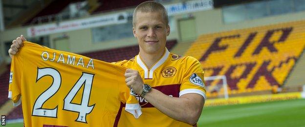 Motherwell forward Henrik Ojamaa