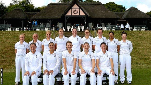 The England Test squad at Wormsley