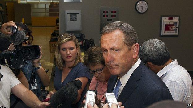 Travis County Special prosecutor Michael McCrum after announcing the indictment on 15 August 2014