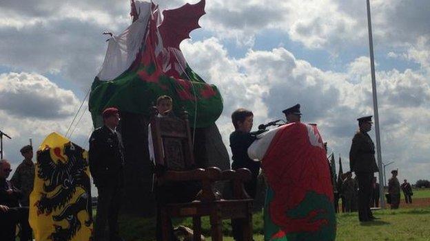 Gwydion Rhys, 11, from Bangor recounts the story of a local soldier who died in the Great War