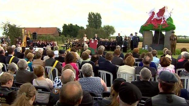 The memorial will be unveiled at the end of the service