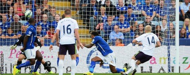 Steven Naismith scores for Everton