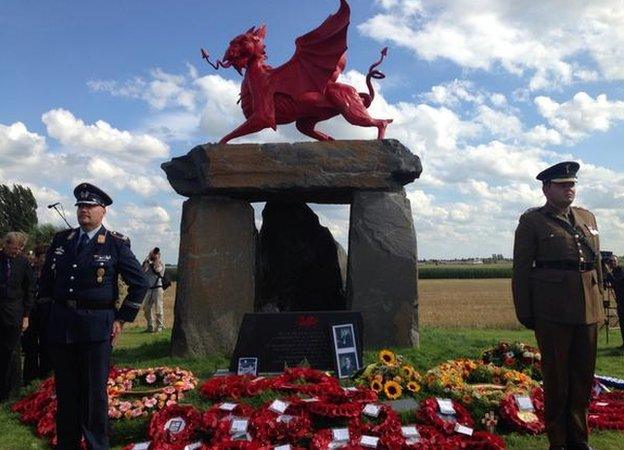 First Minister Carwyn Jones unveiled the monument