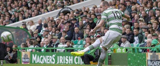 Anthony Stokes scores for Celtic against Dundee United