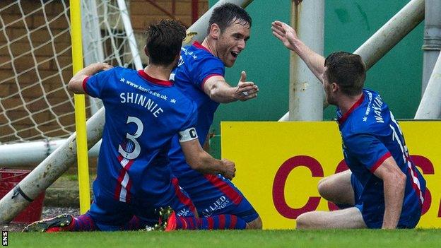 Inverness players celebrating