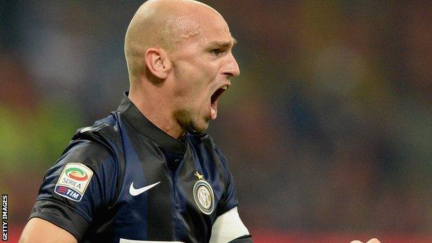 Esteban Cambiasso in action