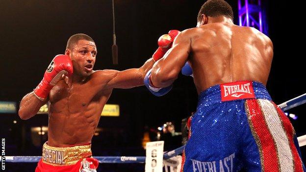 Kell Brook on the way to beating Shawn Porter