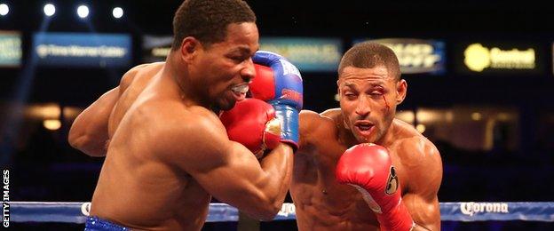 Kell Brook on the way to beating Shawn Porter