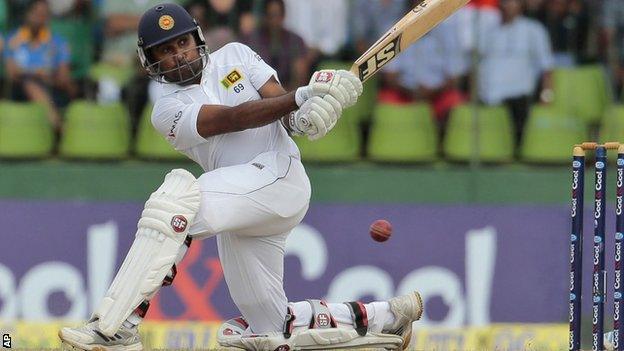 Sri Lanka batsman Mahela Jayawardene in action against Pakistan