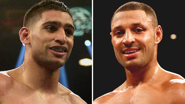 Amir Khan (left) and Kell Brook