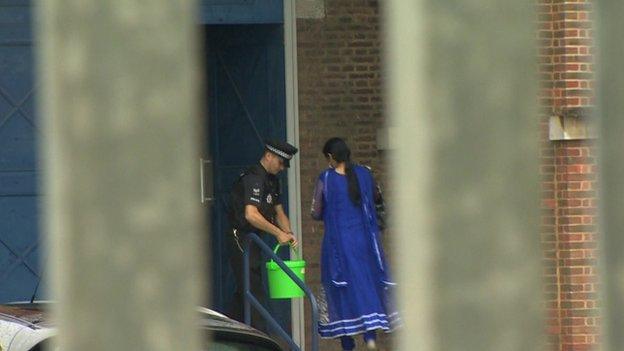 Members of the local Sikh community were seen brining food and clothes to the stowaways at Tilbury