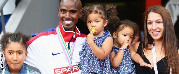 Mo Farah and family