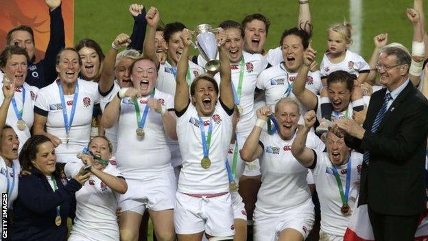 England celebrate World Cup win