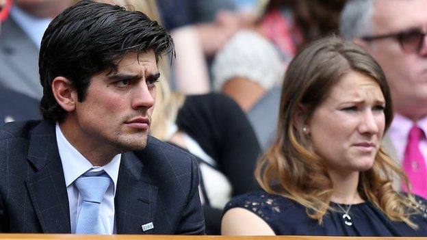 Alastair Cook and wife Alice