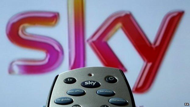 Sky logo and remote control