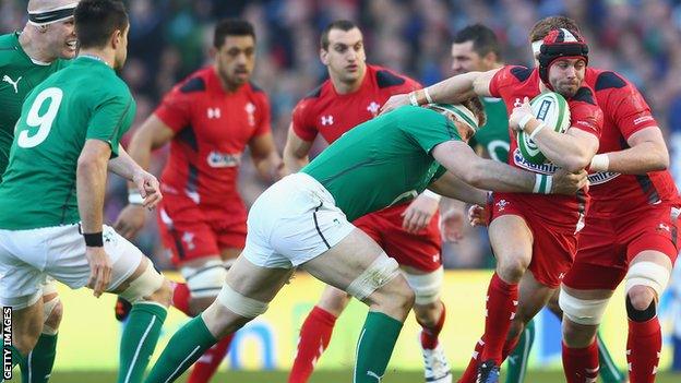 Ireland beat Wales in the 2014 Six Nations at the Aviva Stadium