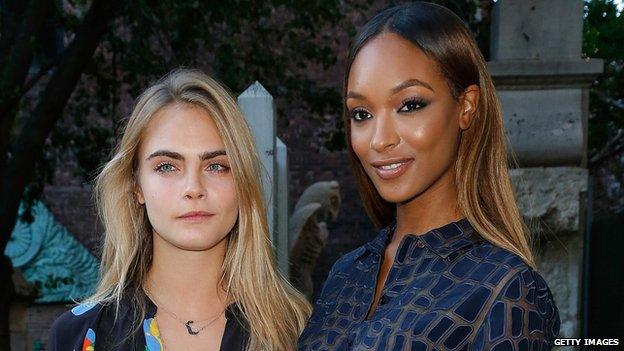 Cara Delevigne and Jourdan Dunn