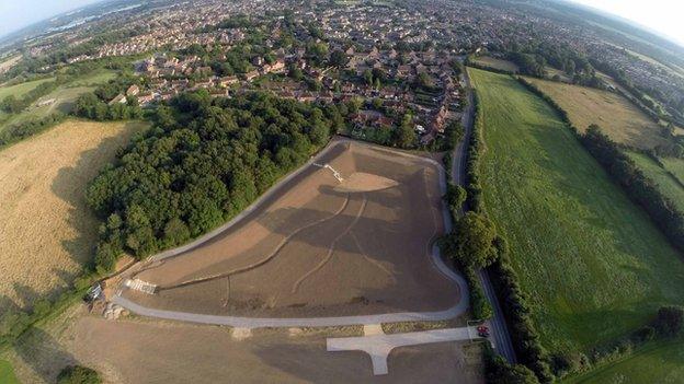 Flood basin in Thatcham