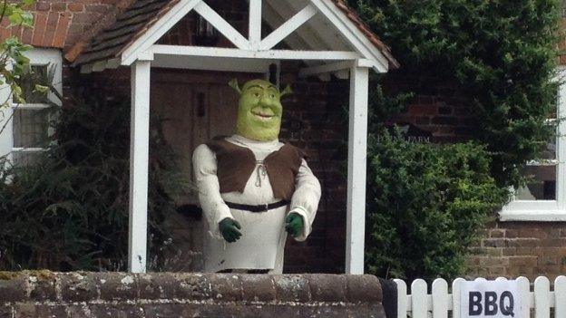 Shrek scarecrow