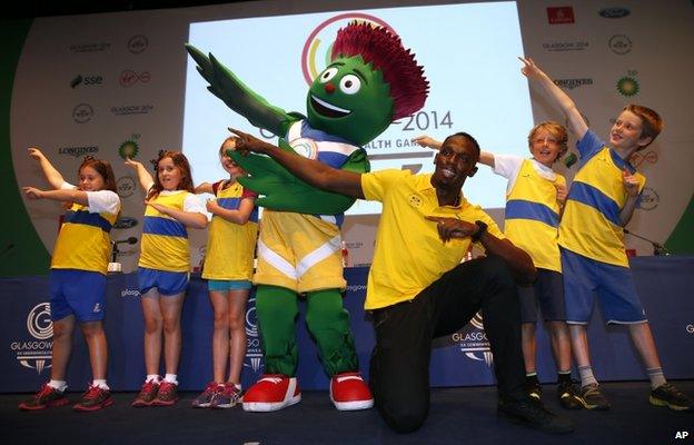 Usain Bolt at the Commonwealth Games