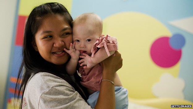 Surrogate baby Gammy and her mother