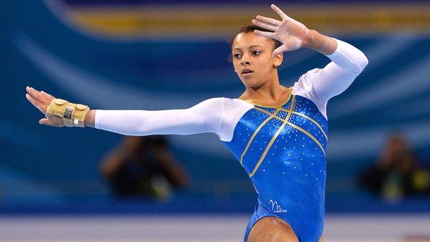 Ellie Downie in action at the European junior event earlier this year