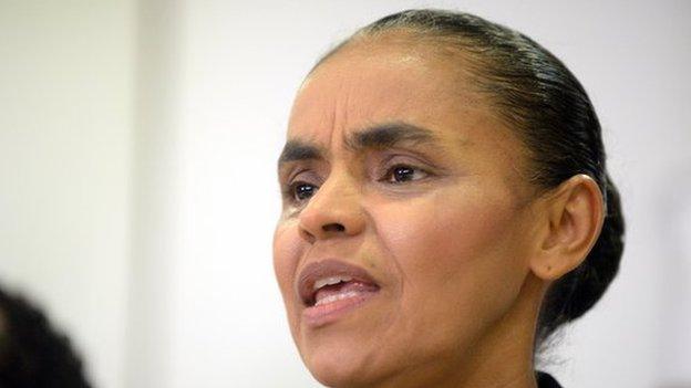 Marina Silva speaks during a press conference in Brasilia on 4 October, 2013.