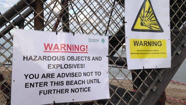 Dovercourt beach sign