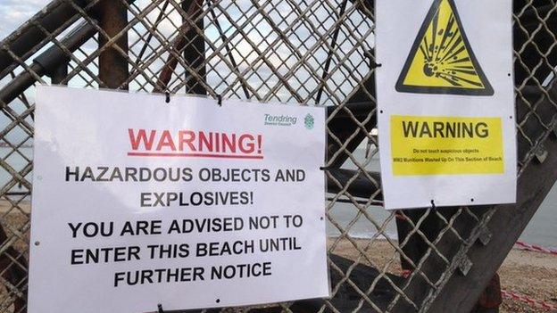 Dovercourt beach sign