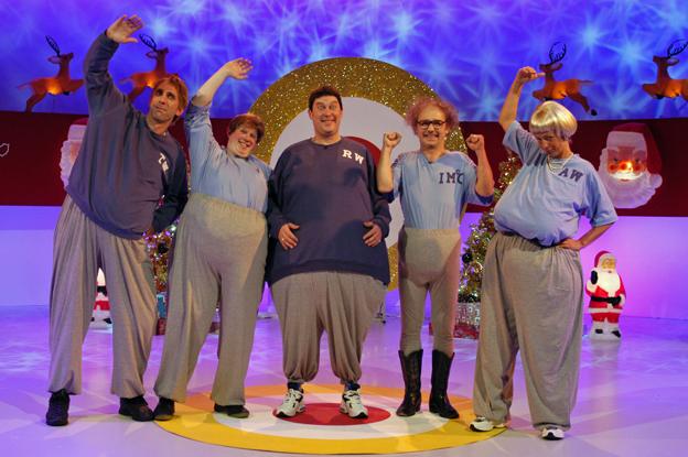 Will Self (far left) in Shooting Stars with Matt Lucas, Vic Reeves, Bob Mortimer and Ulrika Jonsson