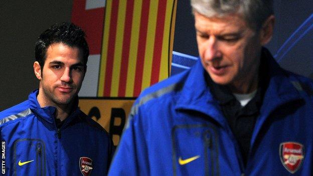 Arsene Wenger and Cesc Fabregas