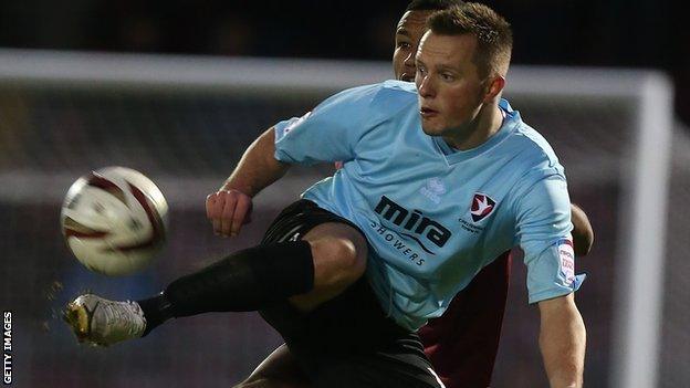 Shaun Harrad in action for Northampton