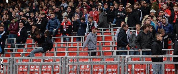 Hannover 96 stadium has safe standing areas