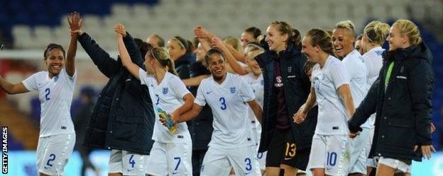 England celebrate